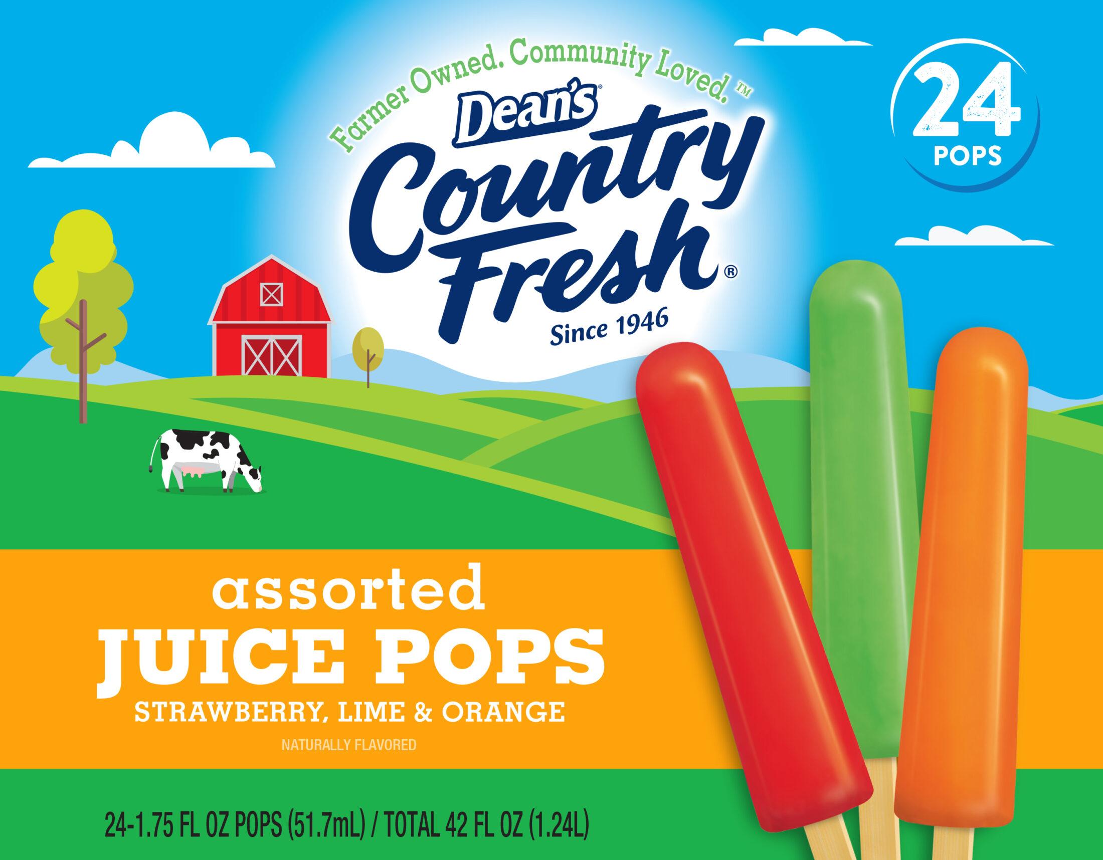 Assorted Juice Pops Strawberry Lime Orange Country Fresh® Dairy
